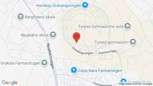 Lägenheter att hyra i Tyresö - kort over placeringen