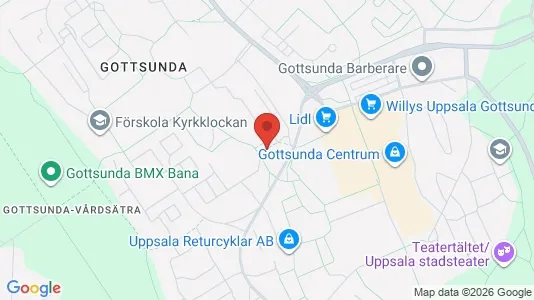 Lägenheter att hyra i Uppsala - kort over placeringen