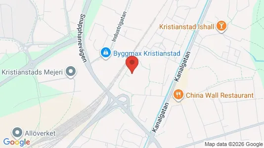 Lägenheter att hyra i Kristianstad - kort over placeringen