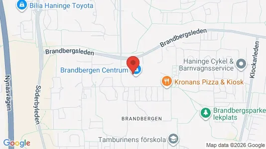Lägenheter att hyra i Haninge - kort over placeringen