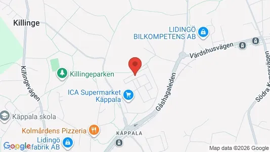 Lägenheter att hyra i Lidingö - kort over placeringen