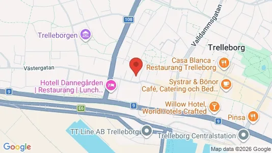 Lägenheter att hyra i Trelleborg - kort over placeringen