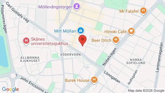 Lägenheter att hyra i Malmö Centrum - kort over placeringen