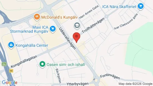 Lägenheter att hyra i Kungälv - kort over placeringen