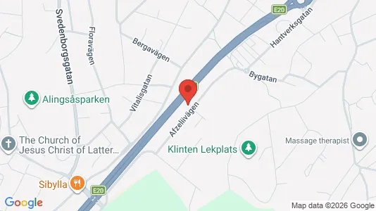 Lägenheter att hyra i Alingsås - kort over placeringen