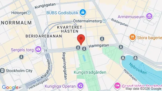 Lägenheter att hyra i Stockholm Innerstad - kort over placeringen