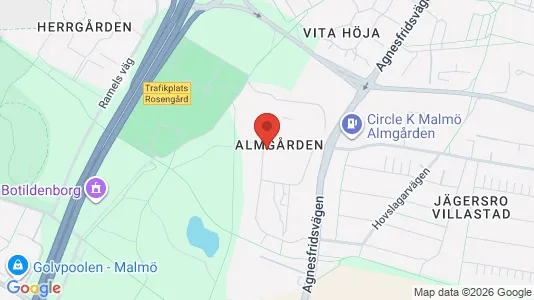 Lägenheter att hyra i Husie - kort over placeringen