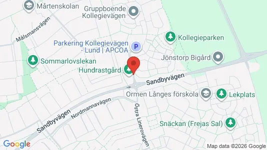 Lägenheter att hyra i Lund - kort over placeringen