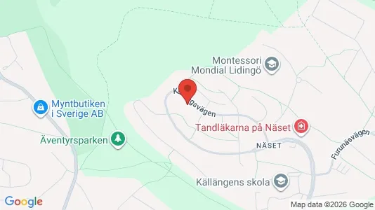 Lägenheter att hyra i Lidingö - kort over placeringen