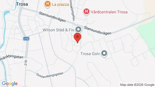 Lägenheter att hyra i Trosa - kort over placeringen