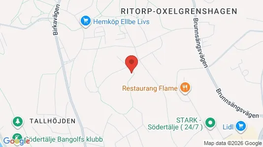 Lägenheter att hyra i Södertälje - kort over placeringen