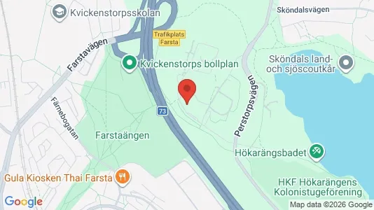 Lägenheter att hyra i Huddinge - kort over placeringen