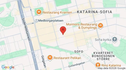 Lägenheter att hyra i Södermalm - kort over placeringen