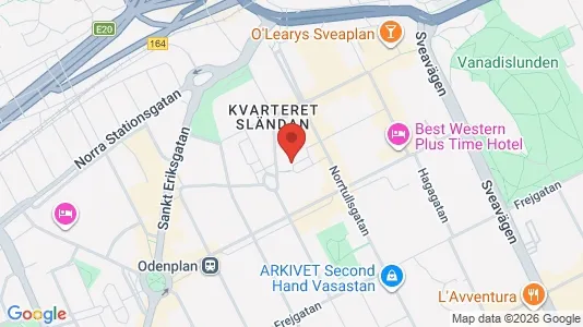 Lägenheter att hyra i Vasastan - kort over placeringen
