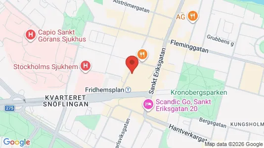 Lägenheter att hyra i Kungsholmen - kort over placeringen