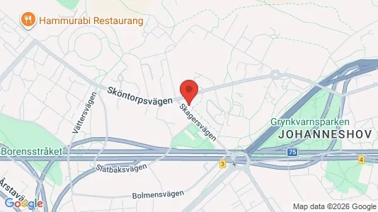Lägenheter att hyra i Hammarbyhamnen - kort over placeringen