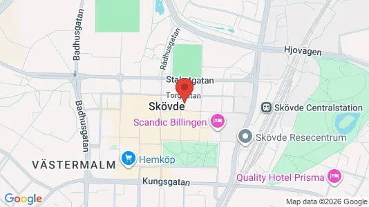 Lägenheter att hyra i Skövde - kort over placeringen