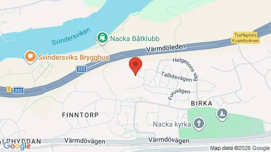 Lägenheter att hyra i Nacka - kort over placeringen