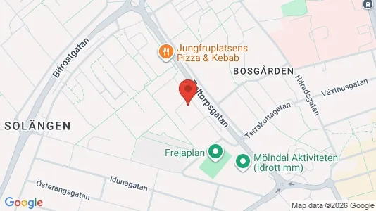 Lägenheter att hyra i Mölndal - kort over placeringen