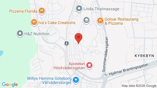 Lägenheter att hyra i Västra hisingen - kort over placeringen