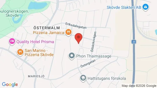 Lägenheter att hyra i Skövde - kort over placeringen