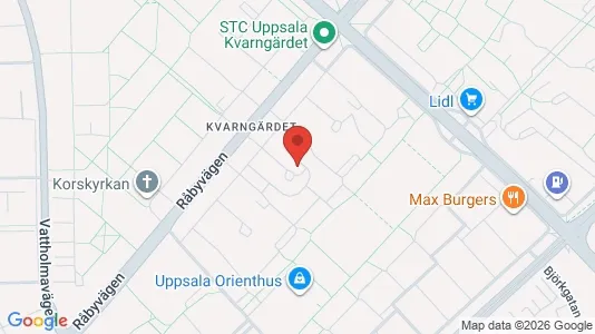 Lägenheter att hyra i Uppsala - kort over placeringen