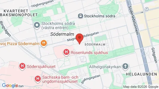 Lägenheter att hyra i Södermalm - kort over placeringen