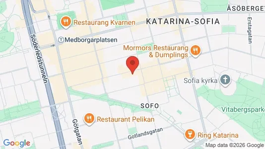Lägenheter att hyra i Södermalm - kort over placeringen
