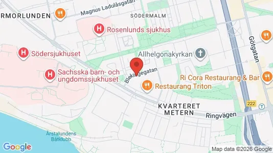 Lägenheter att hyra i Södermalm - kort over placeringen