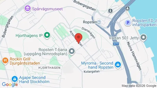 Lägenheter att hyra i Gärdet/Djurgården - kort over placeringen