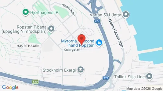 Lägenheter att hyra i Gärdet/Djurgården - kort over placeringen