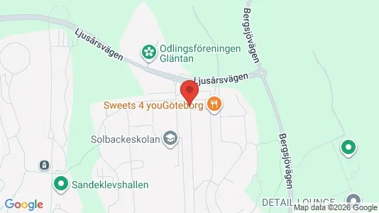 Lägenheter att hyra i Göteborg Östra - kort over placeringen
