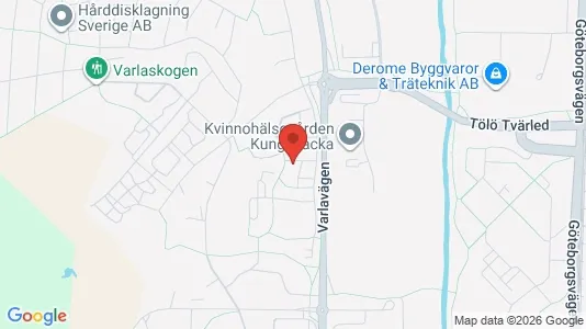 Lägenheter att hyra i Kungsbacka - kort over placeringen