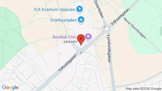 Lägenheter att hyra i Uppsala - kort over placeringen
