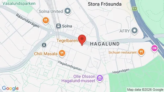 Lägenheter att hyra i Solna - kort over placeringen