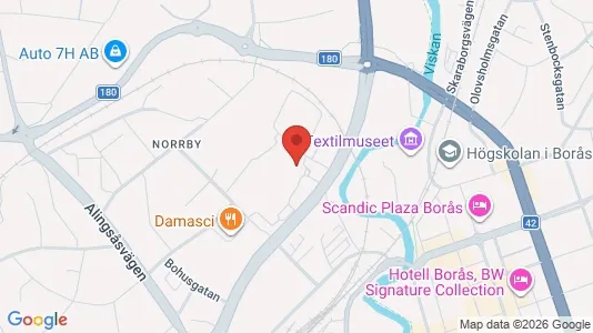 Lägenheter att hyra i Borås - kort over placeringen