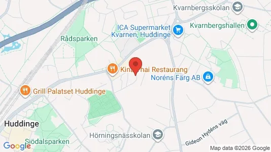 Lägenheter att hyra i Huddinge - kort over placeringen
