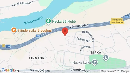 Lägenheter att hyra i Nacka - kort over placeringen