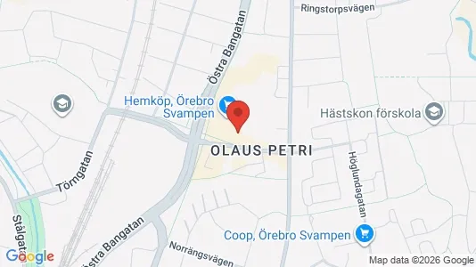 Lägenheter att hyra i Örebro - kort over placeringen