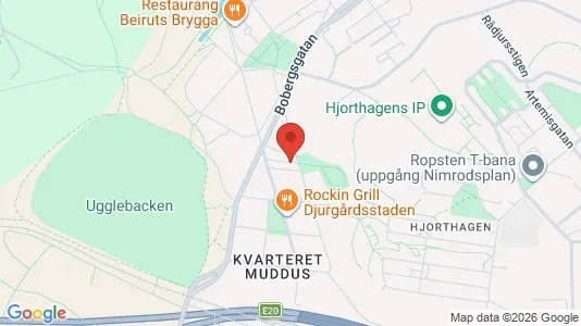 Lägenheter att hyra i Gärdet/Djurgården - kort over placeringen