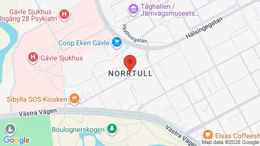 Lägenheter att hyra i Gävle - kort over placeringen