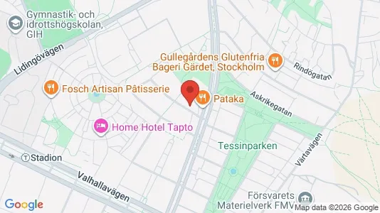 Lägenheter att hyra i Gärdet/Djurgården - kort over placeringen