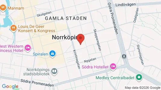 Lägenheter att hyra i Norrköping - kort over placeringen