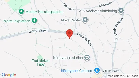 Lägenheter att hyra i Täby - kort over placeringen