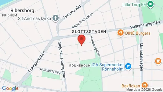 Lägenheter att hyra i Malmö Centrum - kort over placeringen