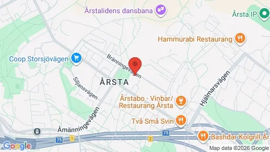 Lägenheter att hyra i Hammarbyhamnen - kort over placeringen