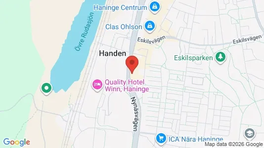 Lägenheter att hyra i Haninge - kort over placeringen