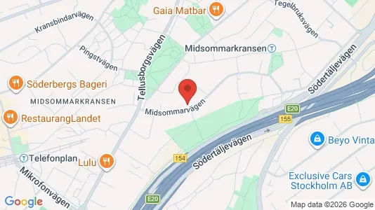 Lägenheter att hyra i Söderort - kort over placeringen