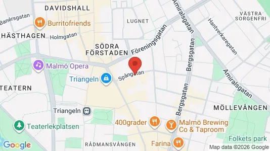 Lägenheter att hyra i Malmö Centrum - kort over placeringen
