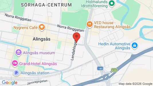Lägenheter att hyra i Alingsås - kort over placeringen